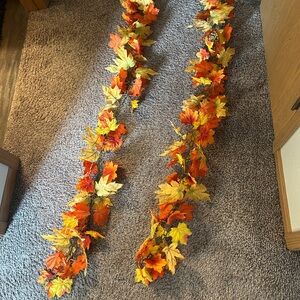 Autumn Leaf Garland with Orange and Yellow Accents